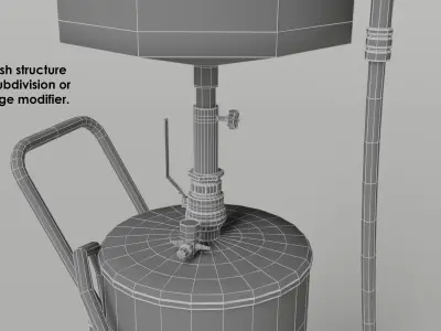 garage - waste oil collector Low-poly 3D model