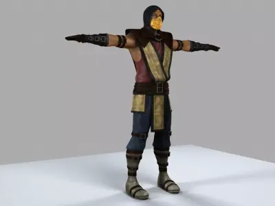 Warrior character 3D model