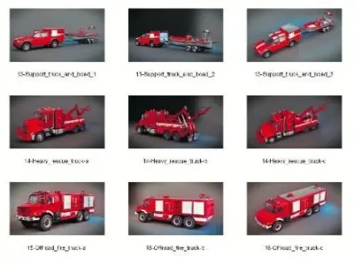 Dosch 3D - Fire Trucks 3D model