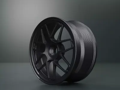 Rims part grey style carbon  3D model