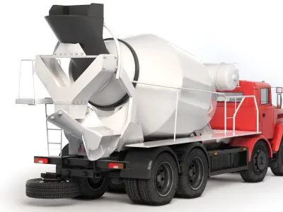 KrAZ 7133P4 cement mixer 2011 3D model