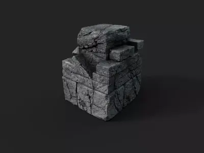 Old Ruin 3 Low-poly 3D model