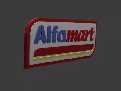 alfa mart logo 3D model