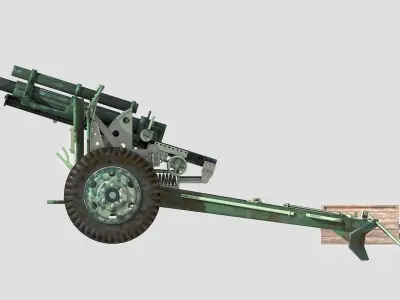 M2A1 - howitzer 105mm 3D model