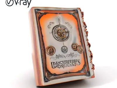 Antique Spellbook Model Pack Low-poly 3D model