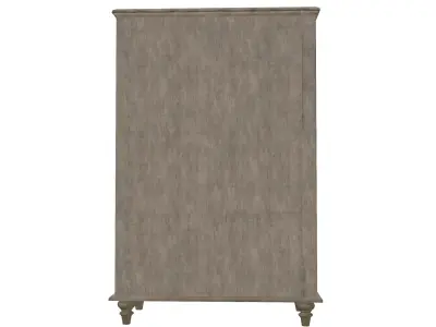Rustic Wooden Chest of Drawers Low-poly 3D model