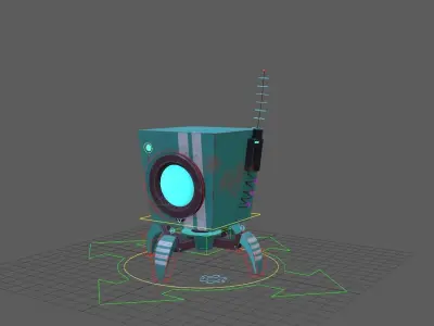 Mini Bot Low-poly 3D model