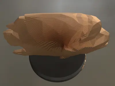 Parametric Napoleon fish Low-poly 3D model