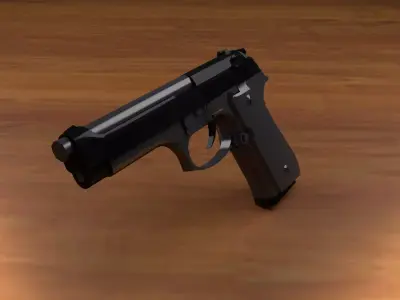 Beretta M9 Free low-poly 3D model