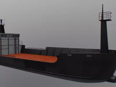 Fishing Vessel Ship Low-poly 3D model