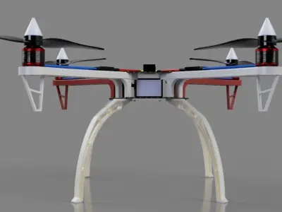 Alien 450 Quadcopter Low-poly 3D model