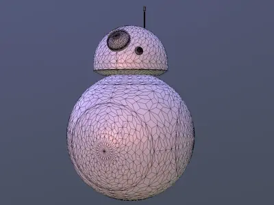 STAR WARS BB-8 DROID PBR Low-poly 3D model