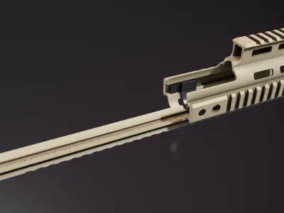 MI SCAR Rail Extension Low-poly 3D model