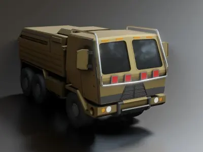  Military Truck - Low poly - PBR - Game ready Low-poly 3D model