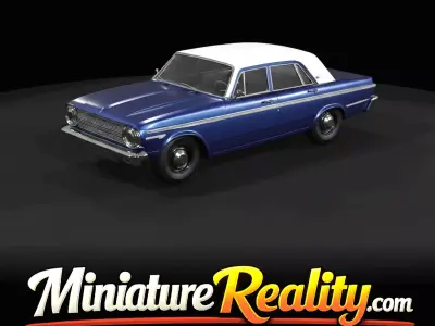 1-87 four door sedan vintage Print Ready STL 3D print model