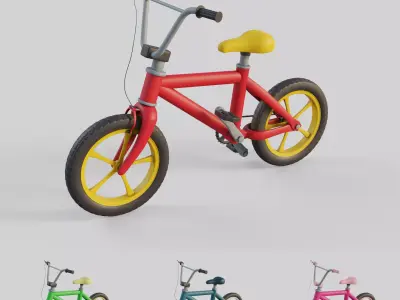 Cartoon Bike 3D model