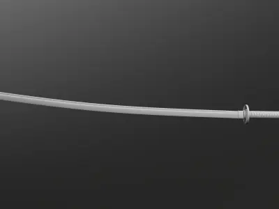Katana samurai sword Free 3D model 2