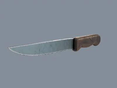 Stylized Knife Low-poly 3D model 2