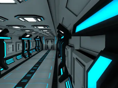 Sci Fi Corridor Free 3D model order