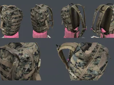 USMC ILBE Assault Pack 3D scan 3D model