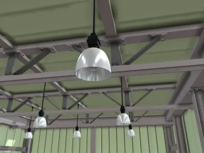 Warehouse Interior - Stylised Low-poly 3D model