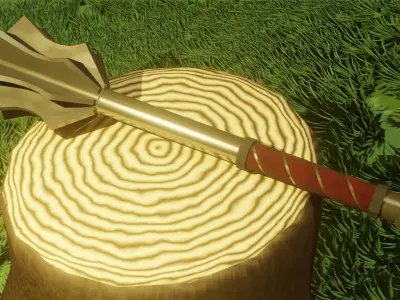 Simple Fantasy Mace Low-poly 3D model