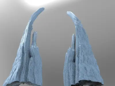 Dinosaur Raptor cliffs 6 3D model
