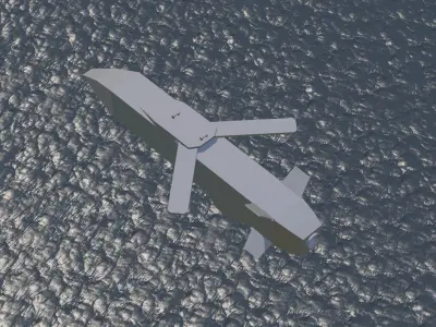 Stealth Cruise Missile  Low-poly 3D model