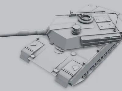 M1A2 ABRAMS Tank Low-poly 3D model