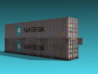 Shipping Container 01 Low-poly 3D model