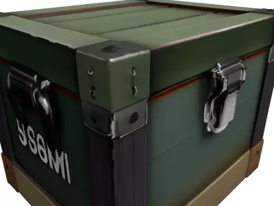 Military Ammo Crate 556mm Low-poly 3D model