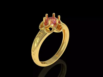 Flower Lady Ring 3D print model