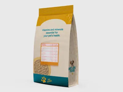 Dry Dog Food Low-poly 3D model purchase