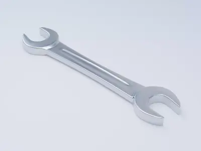 Double Open Ended Wrench Low-poly 3D model
