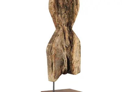 Antique guardian figurine from Nepal 3D model