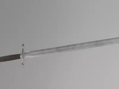 Medieval Simple Sword Free low-poly 3D model