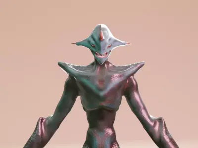 Alien monster Fohorn 3D model