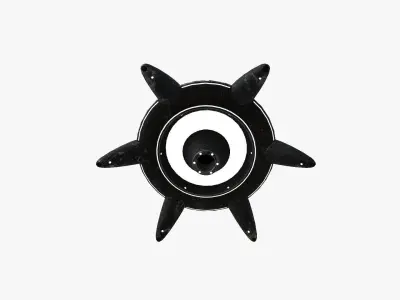 Alien Spaceship UFO G10 Full Black - Sci Fi Spacecraft Design Low-poly 3D model