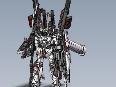 Unicorn Gundam FA Free 3D model