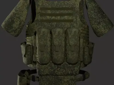 Tactical assault body armor 3D model
