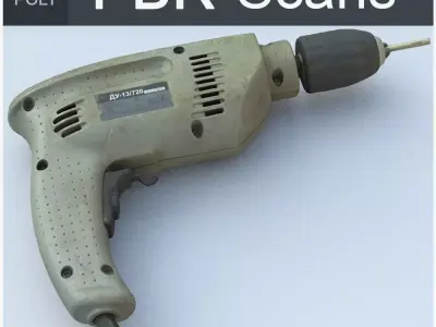 Drill High Poly electric 3D model