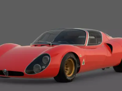1967 Alfa Romeo Tipo 33 Stradale 3D Model 3D model