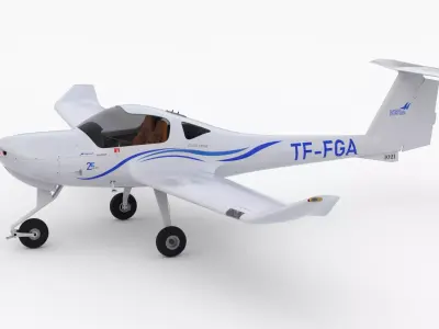 Diamond DA20 FGA Low-poly 3D model