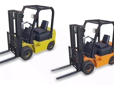 Forklift Truck Low-poly PBR Low-poly 3D model