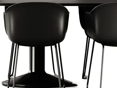 Muuto Midst Conference Table and Chair 3D model