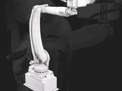 Robot KUKA Low-poly 3D model
