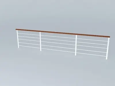 QE2 railing Free 3D model