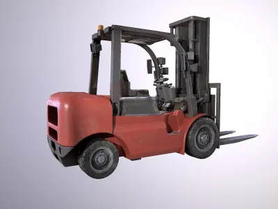 Forklift - Game ready model Low-poly 3D model