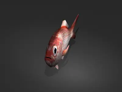 Lutjanus Vivanus Low-poly 3D model