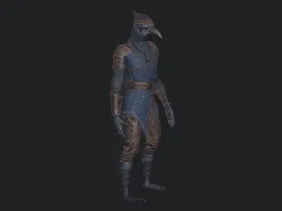 Raven - Modular Character Low-poly 3D model